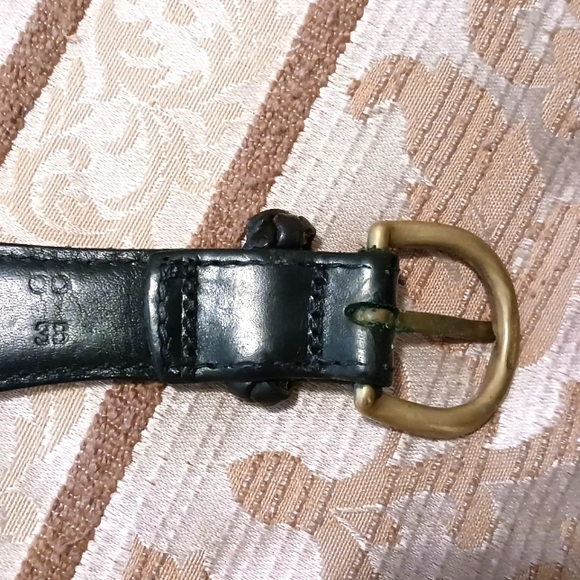 VTG Black Woven Leather belt Men's size 38" Waist - Picture 3 of 10